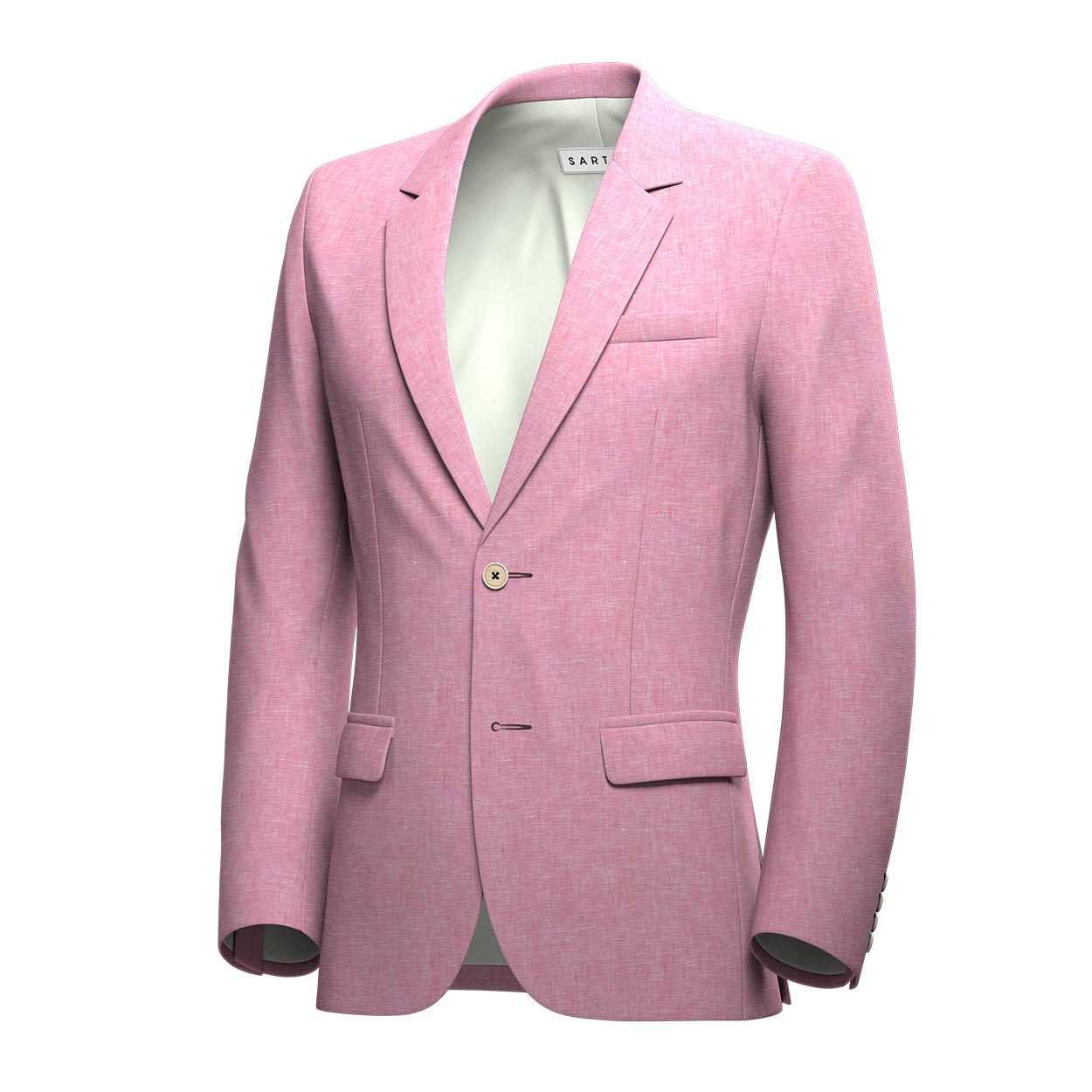 Astor Salmon Linen Jacket - SARTORO