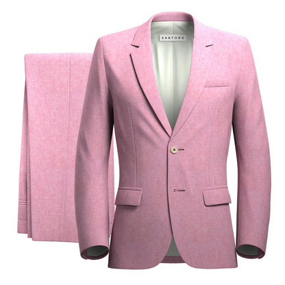 Astor Salmon Linen Suit - SARTORO