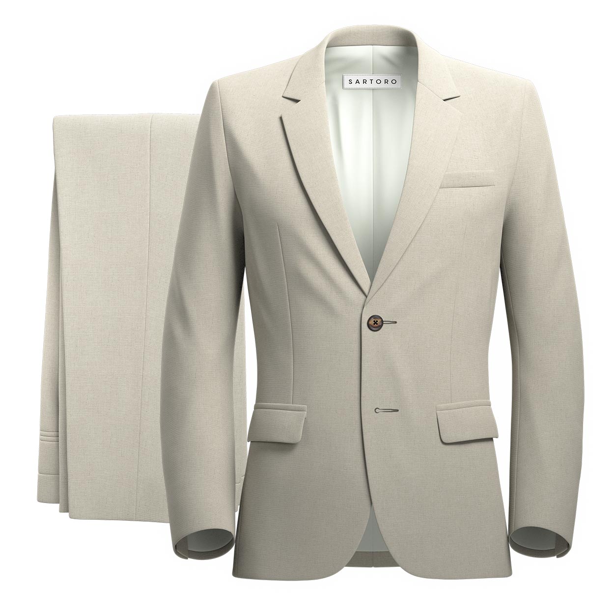 Astor Sand Linen Suit - SARTORO
