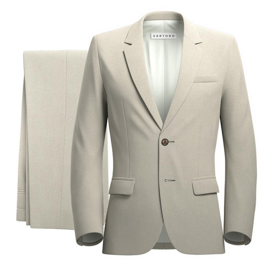 Astor Sand Linen Suit - SARTORO