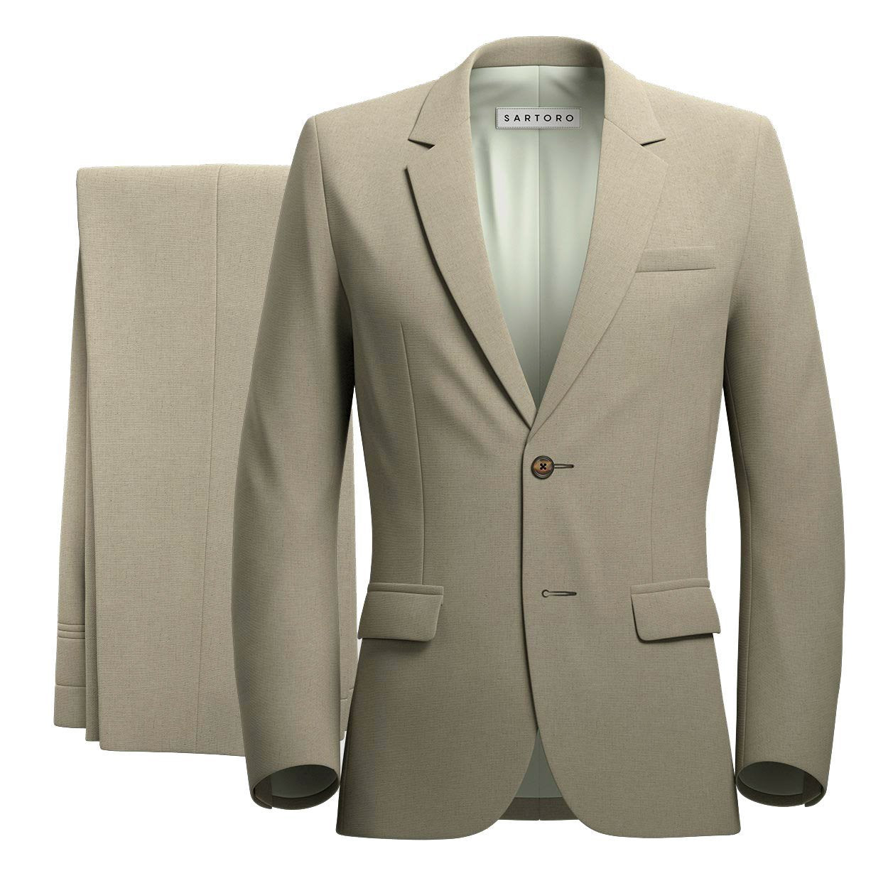Astor Simply Taupe Linen Suit - SARTORO