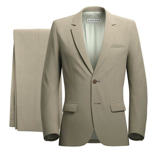 Astor Simply Taupe Linen Suit - SARTORO