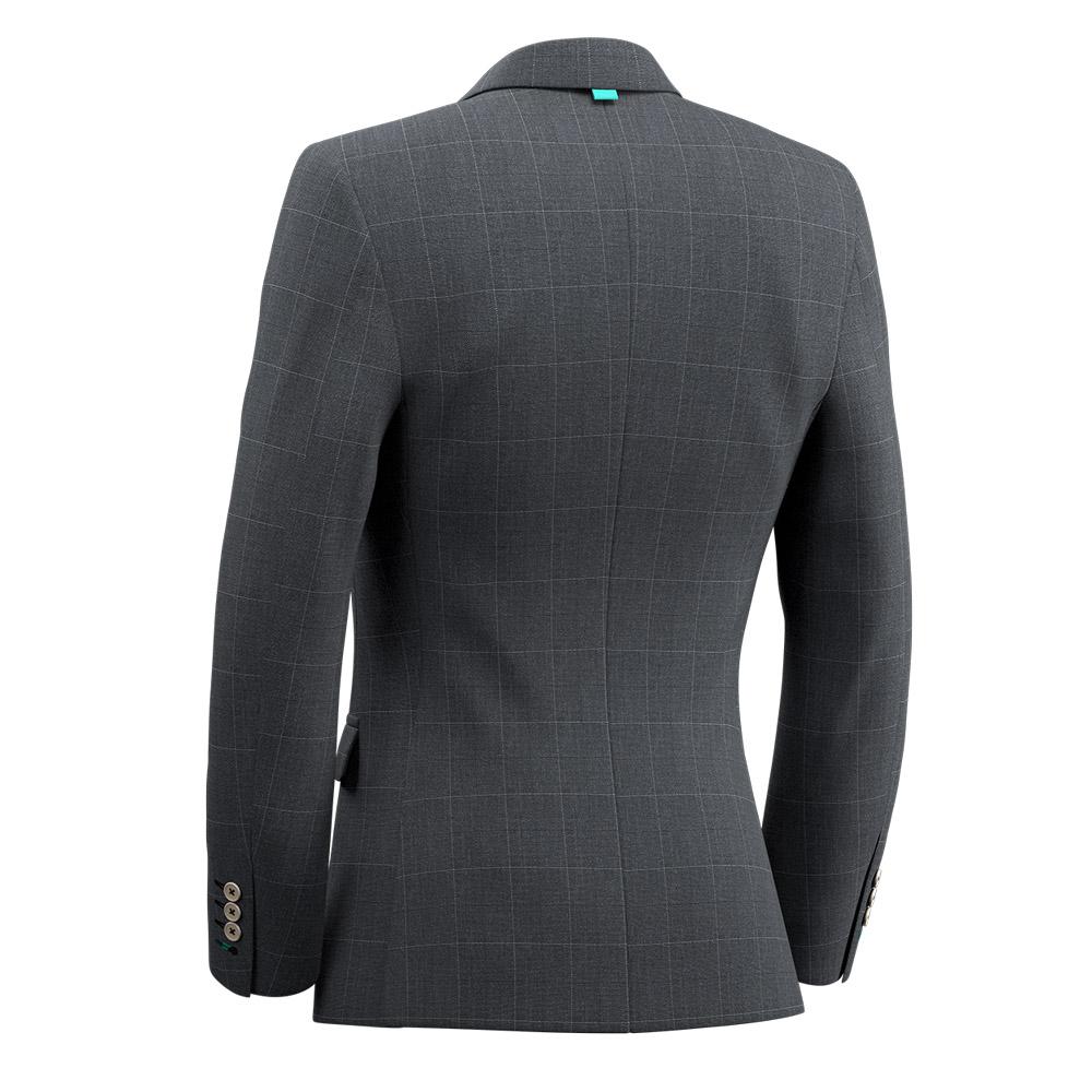 Penn Dark Grey Windowpane Wedding Jacket