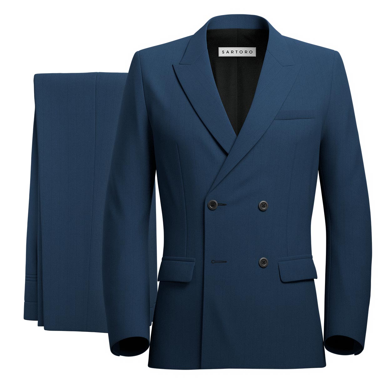 Beekman Prussian Blue Pinstripe Suit - SARTORO