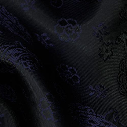 Black & Navy Paisley Floral Tie - SARTORO