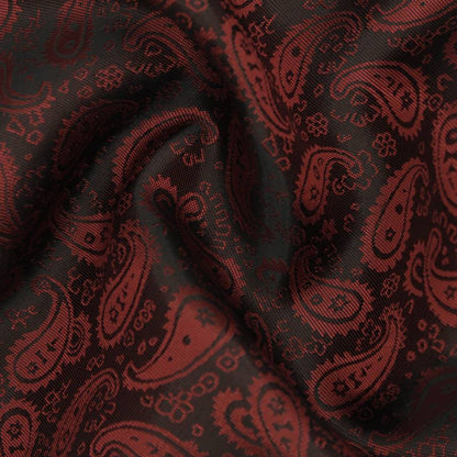 Black & Red Paisley Pocket Square - SARTORO