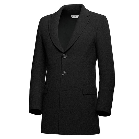 Black Wool Coat - SARTORO