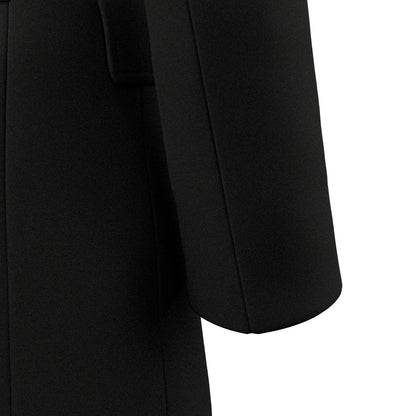 Black Wool Peacoat - SARTORO