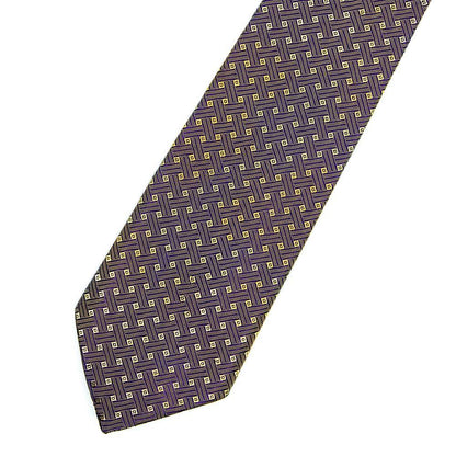 Blue & Gold Basketweave Tie - SARTORO