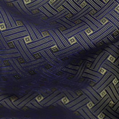 Blue & Gold Basketweave Tie - SARTORO