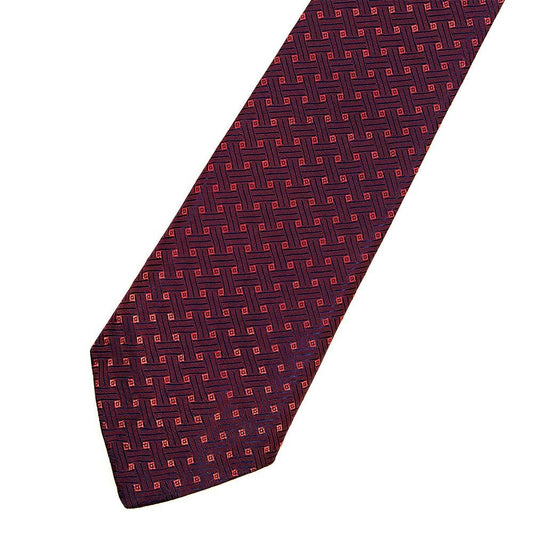 Blue & Red Basketweave Tie - SARTORO