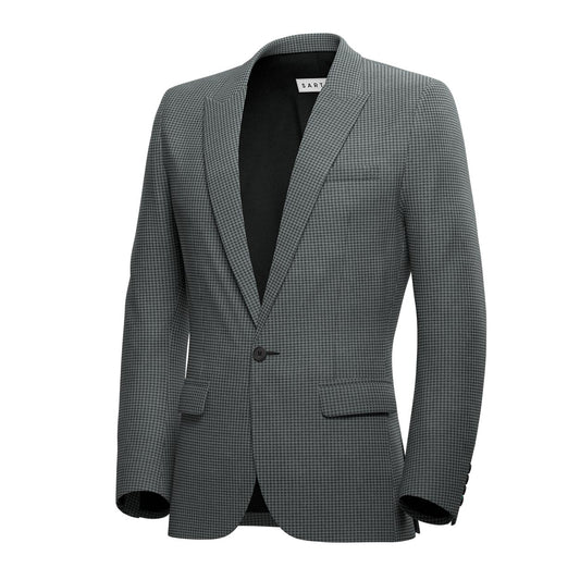 Bowery Grey Microcheck Jacket - SARTORO