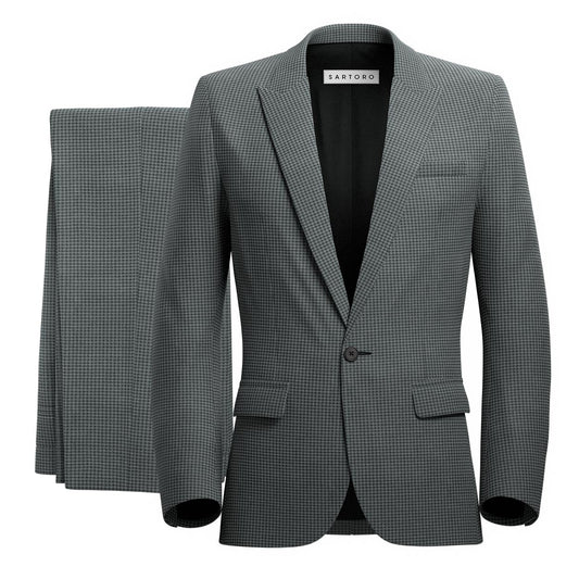 Bowery Grey Microcheck Suit - SARTORO
