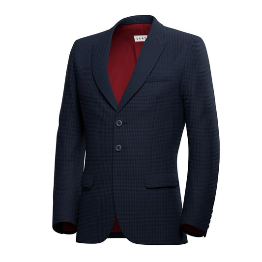 Broadway Navy Microcheck Jacket - SARTORO