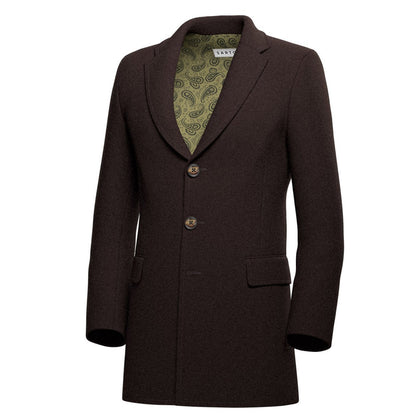 Brown Wool Coat - SARTORO