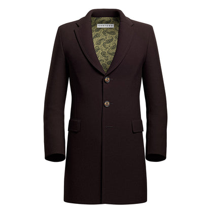 Brown Wool Coat - SARTORO