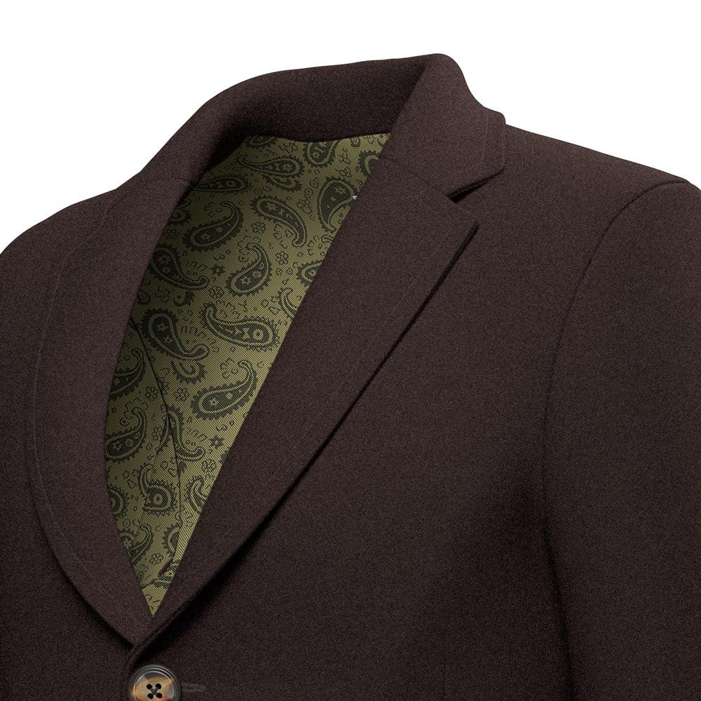 Brown Wool Coat - SARTORO