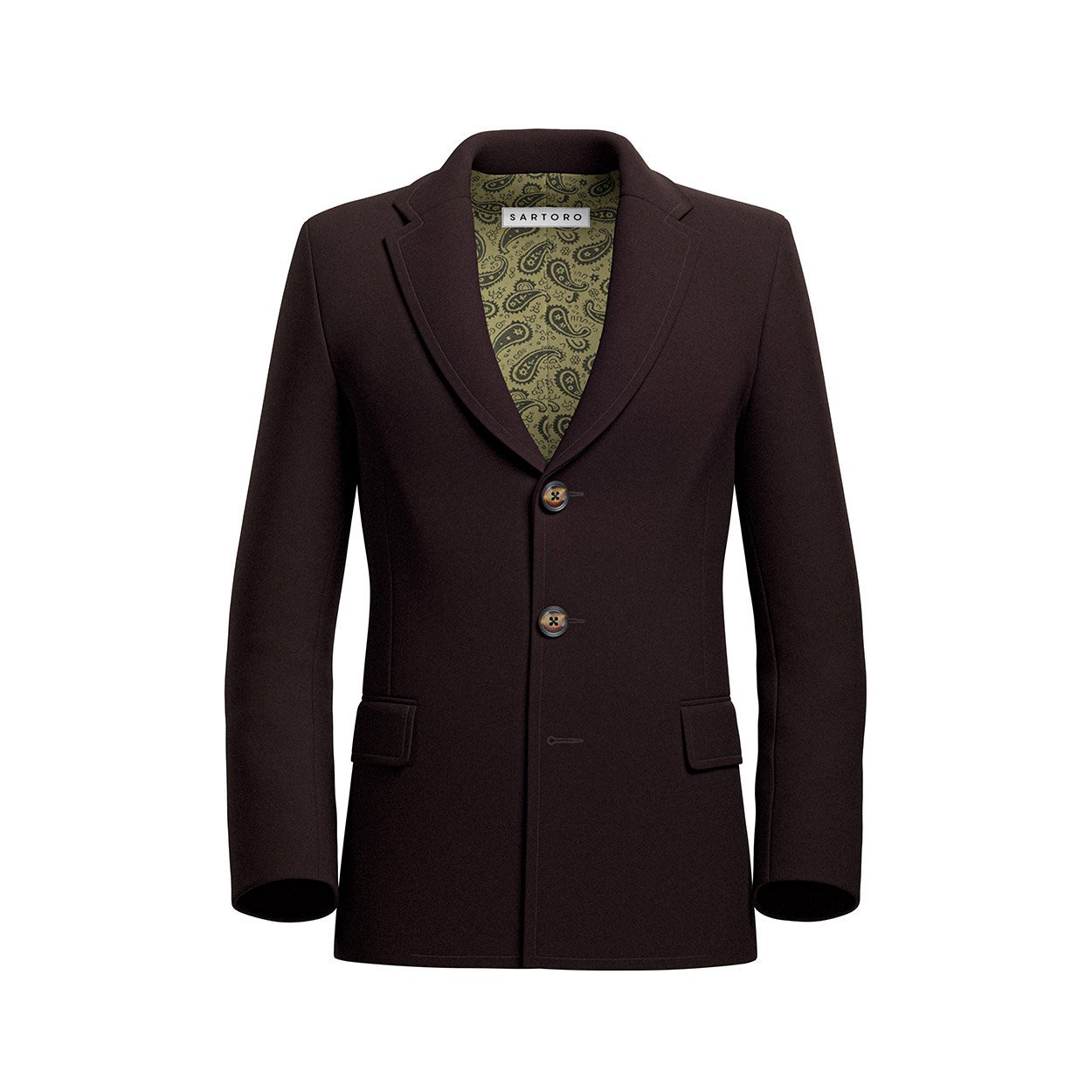 Brown Wool Coat - SARTORO