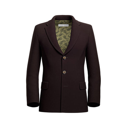 Brown Wool Coat - SARTORO