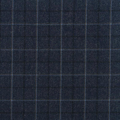 Bryant Charcoal Blue Check Flannel Jacket - SARTORO