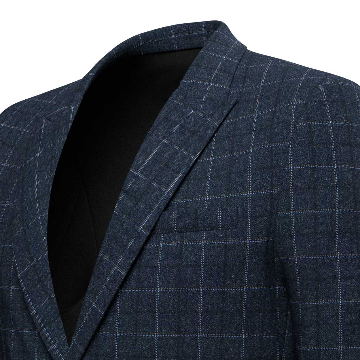 Bryant Charcoal Blue Check Flannel Jacket - SARTORO