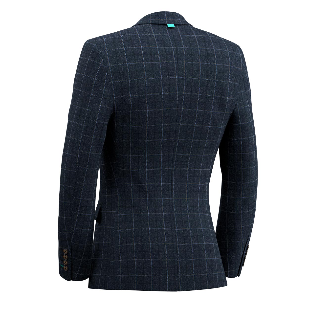 Bryant Charcoal Blue Check Flannel Jacket - SARTORO