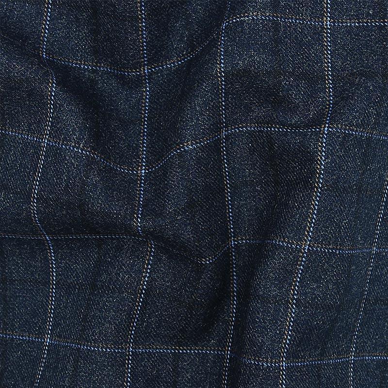 Bryant Charcoal Blue Check Flannel Suit - SARTORO