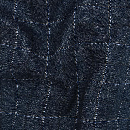 Bryant Charcoal Blue Check Flannel Suit - SARTORO