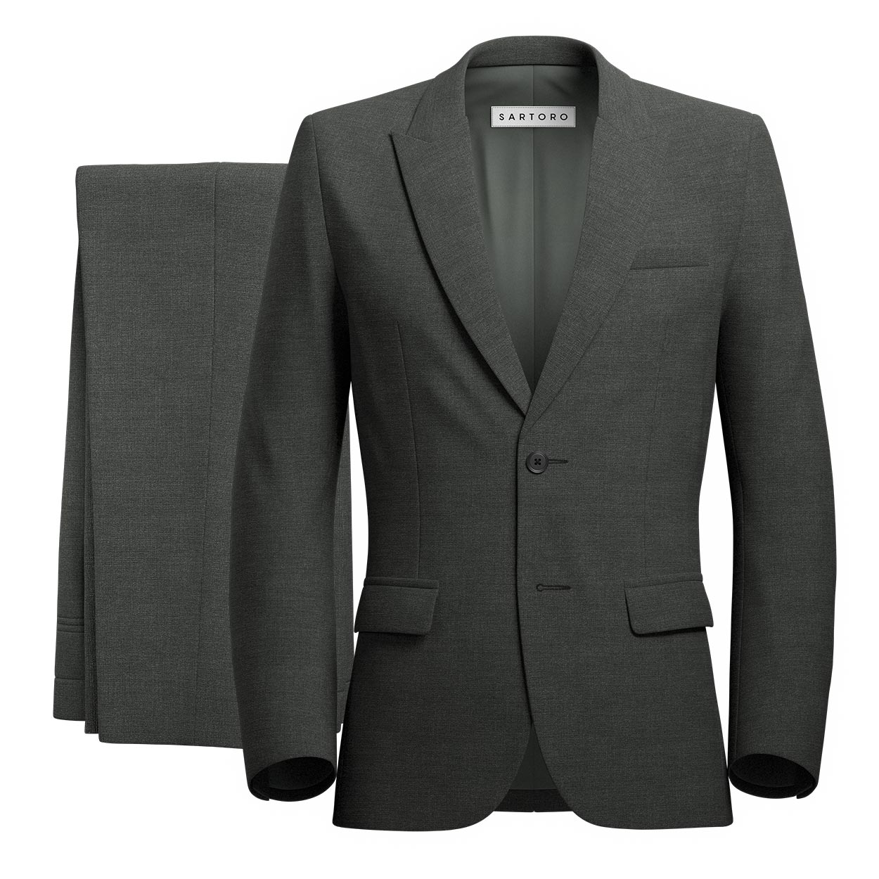 Bryant Charcoal Crosshatch Suit - SARTORO