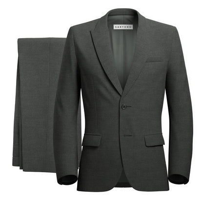 Bryant Charcoal Crosshatch Suit - SARTORO