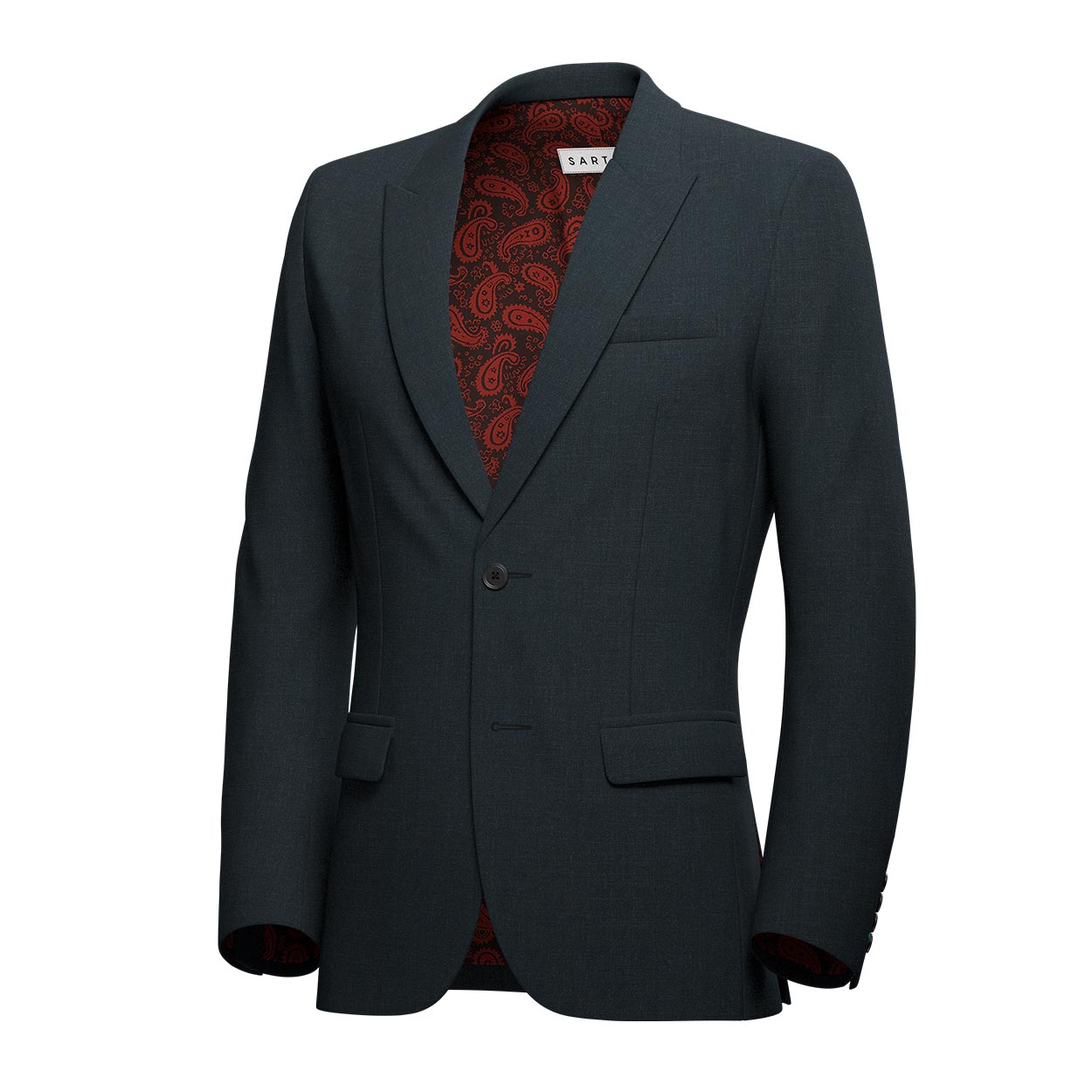 Bryant Dark Charcoal Twill Suit - SARTORO