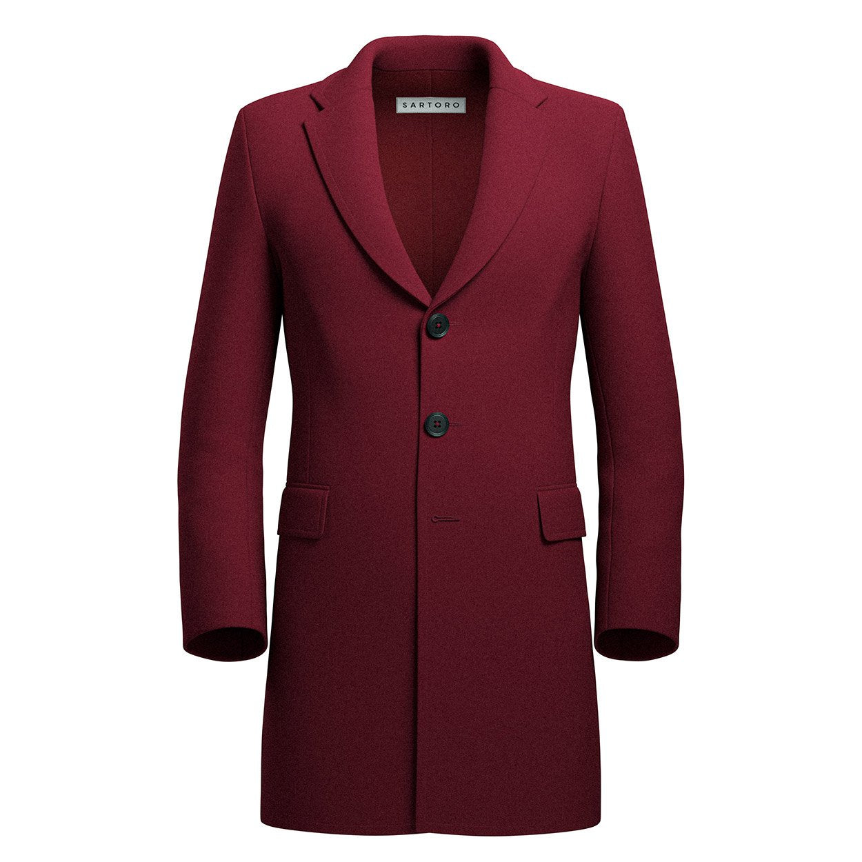 Burgundy Wool Coat