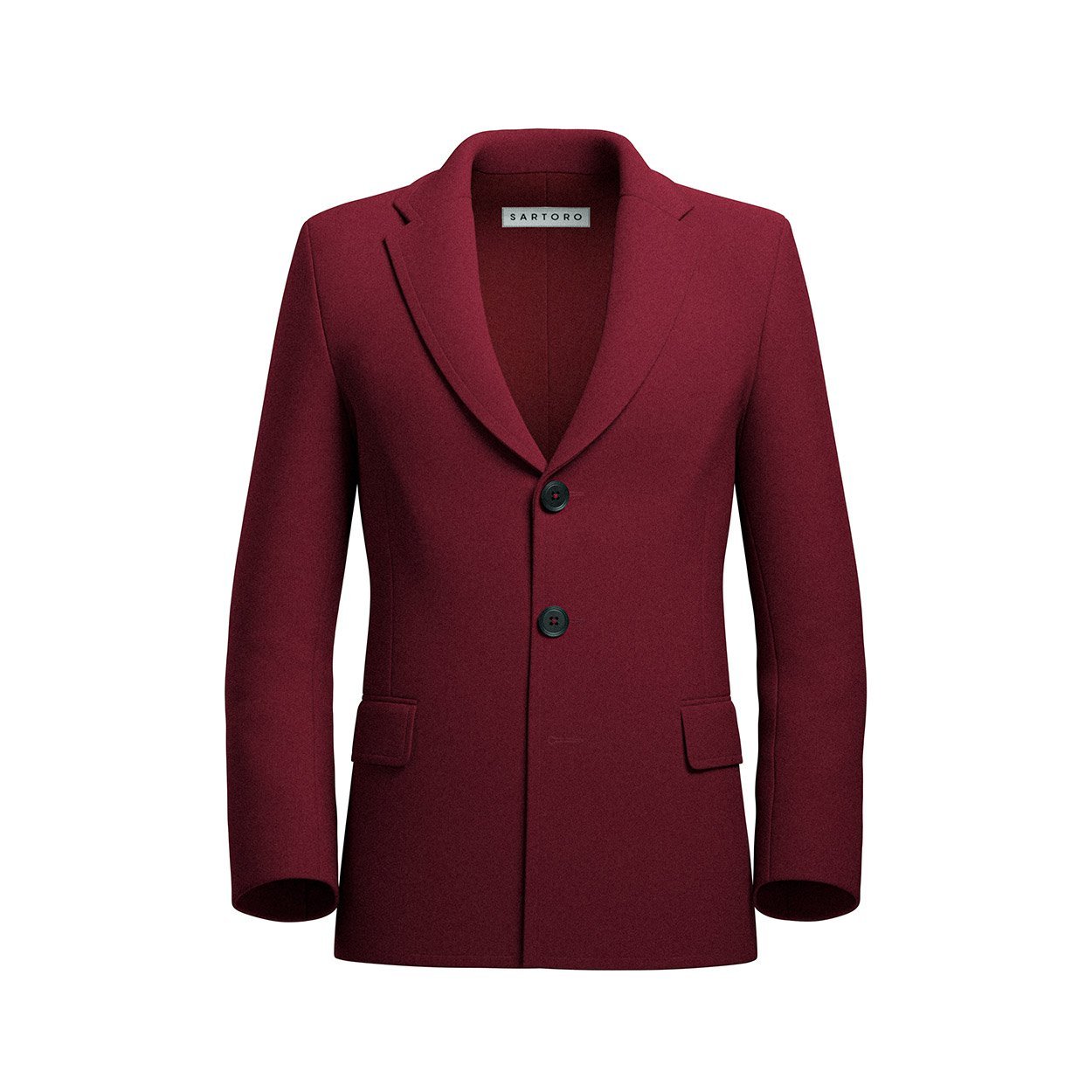 Burgundy Wool Coat - SARTORO