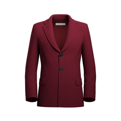 Burgundy Wool Coat - SARTORO