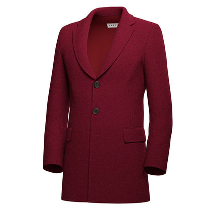 Burgundy Wool Coat - SARTORO