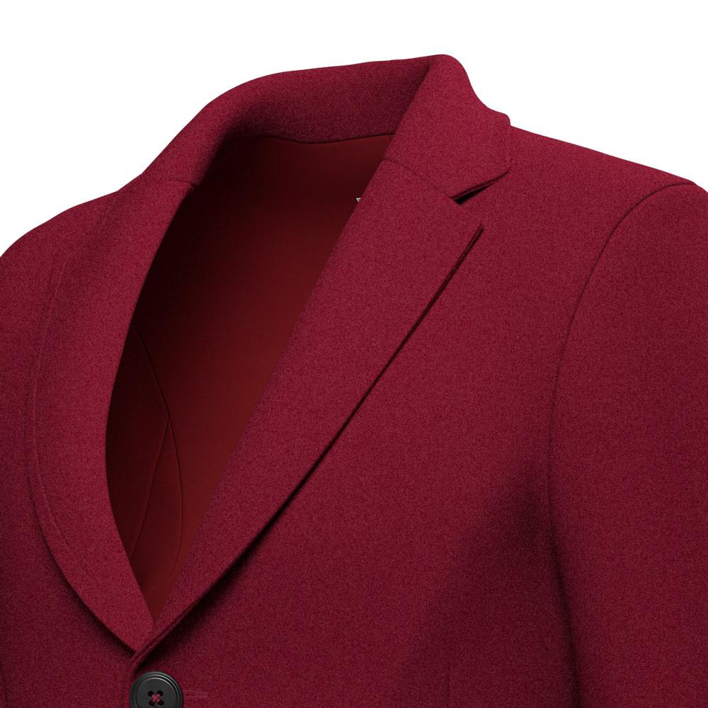 Burgundy Wool Coat - SARTORO