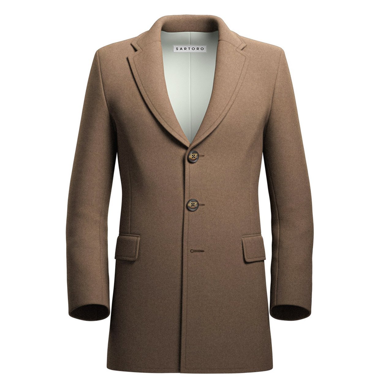 Camel Wool Coat - SARTORO