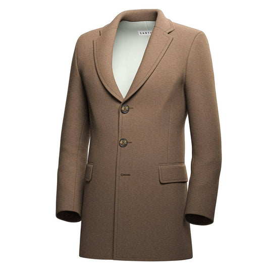 Camel Wool Coat - SARTORO