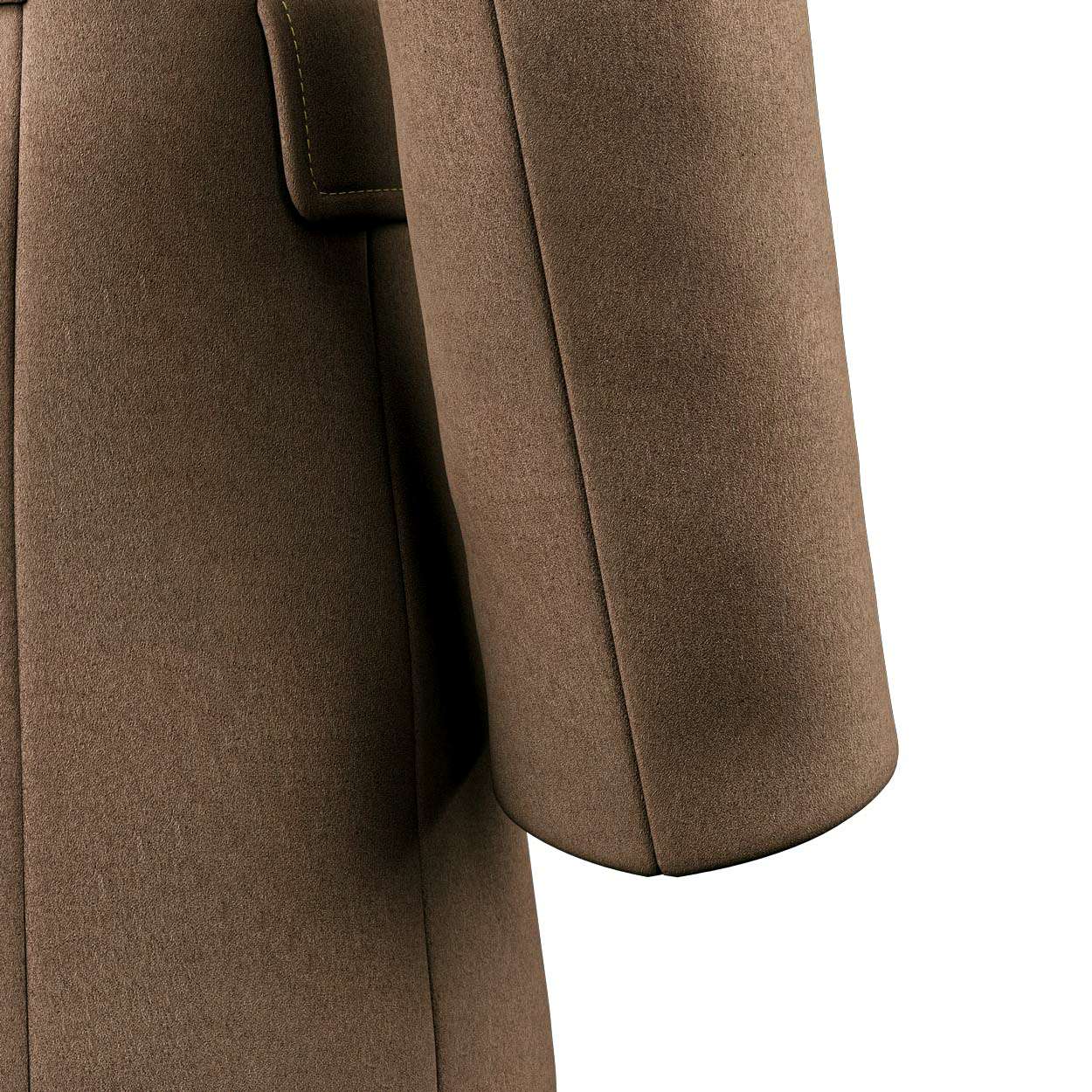 Camel Wool Peacoat - SARTORO