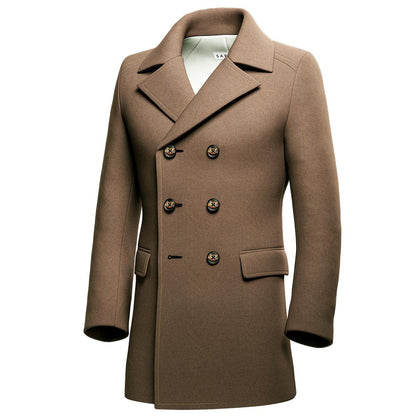 Camel Wool Peacoat - SARTORO