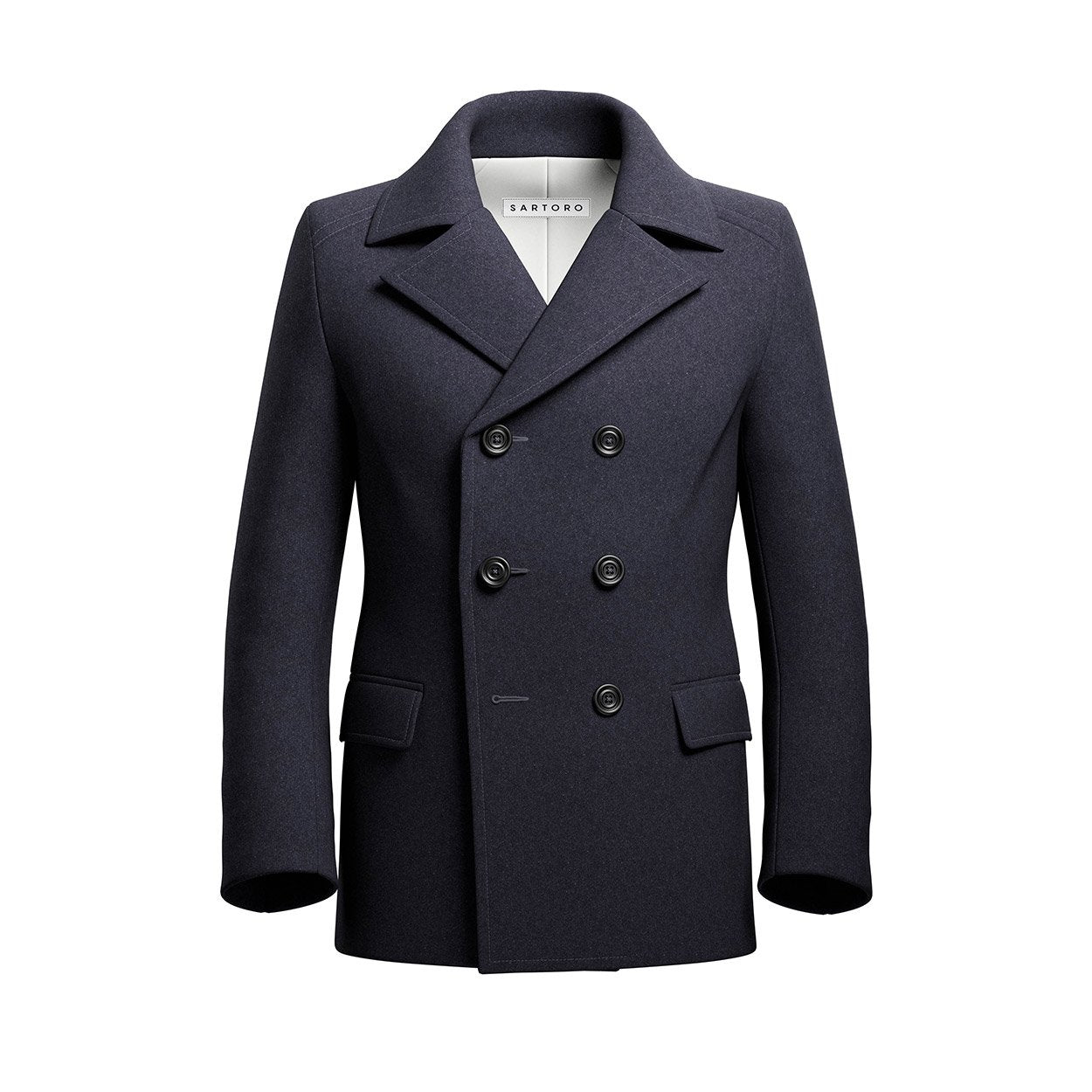 Charcoal Wool Peacoat