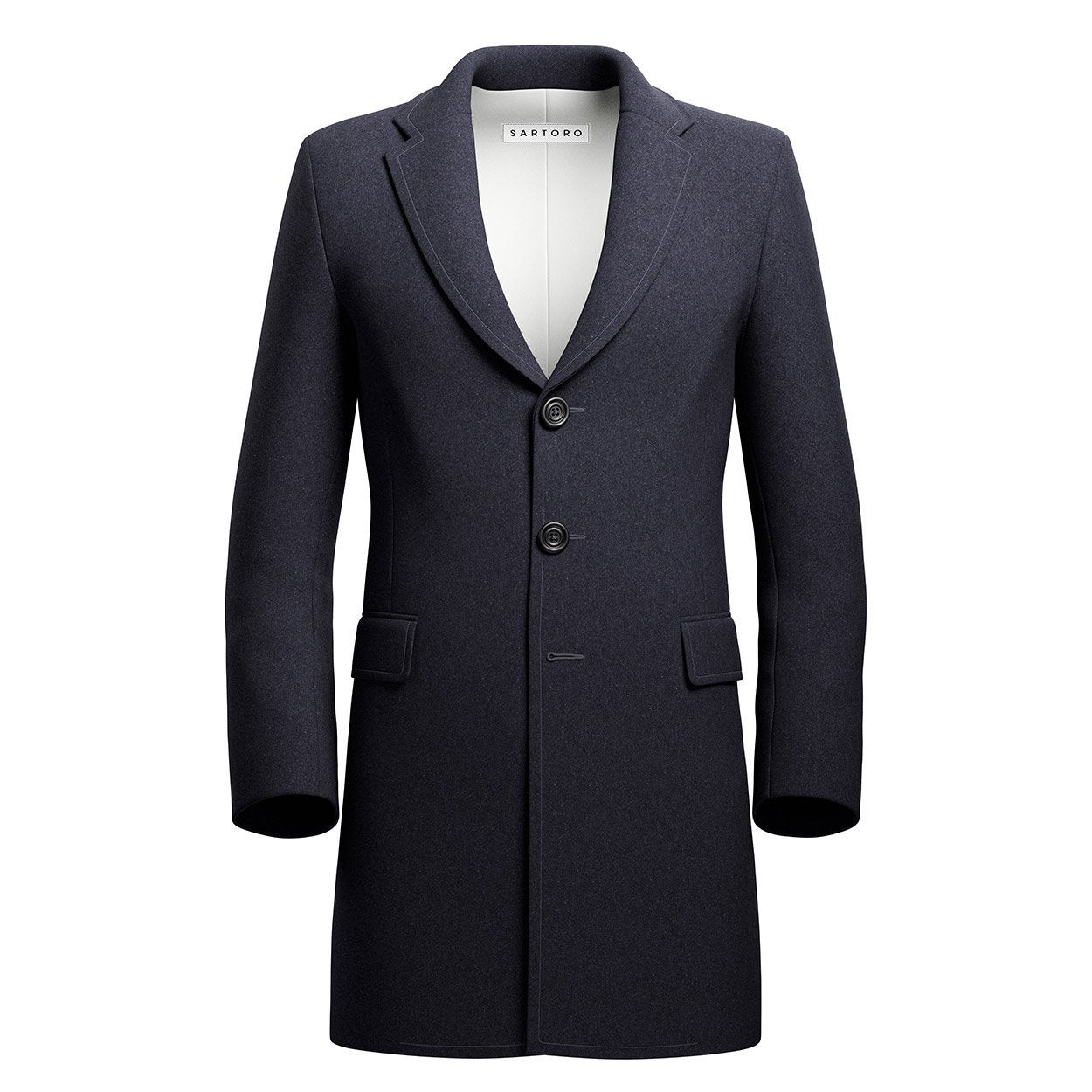 Charcoal Wool Coat - SARTORO