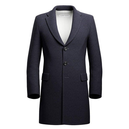 Charcoal Wool Coat - SARTORO