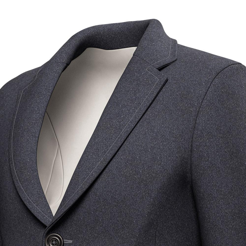 Charcoal Wool Coat - SARTORO