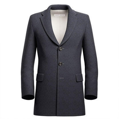 Charcoal Wool Coat - SARTORO