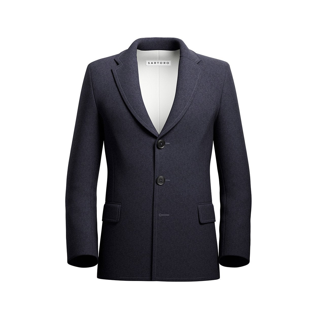 Charcoal Wool Coat - SARTORO