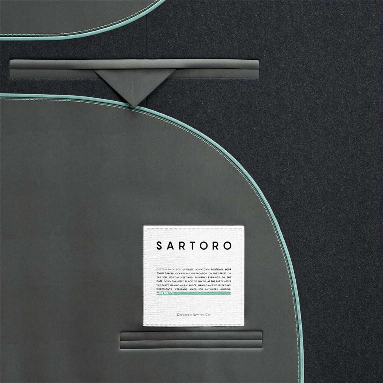 Charcoal Wool Peacoat - SARTORO