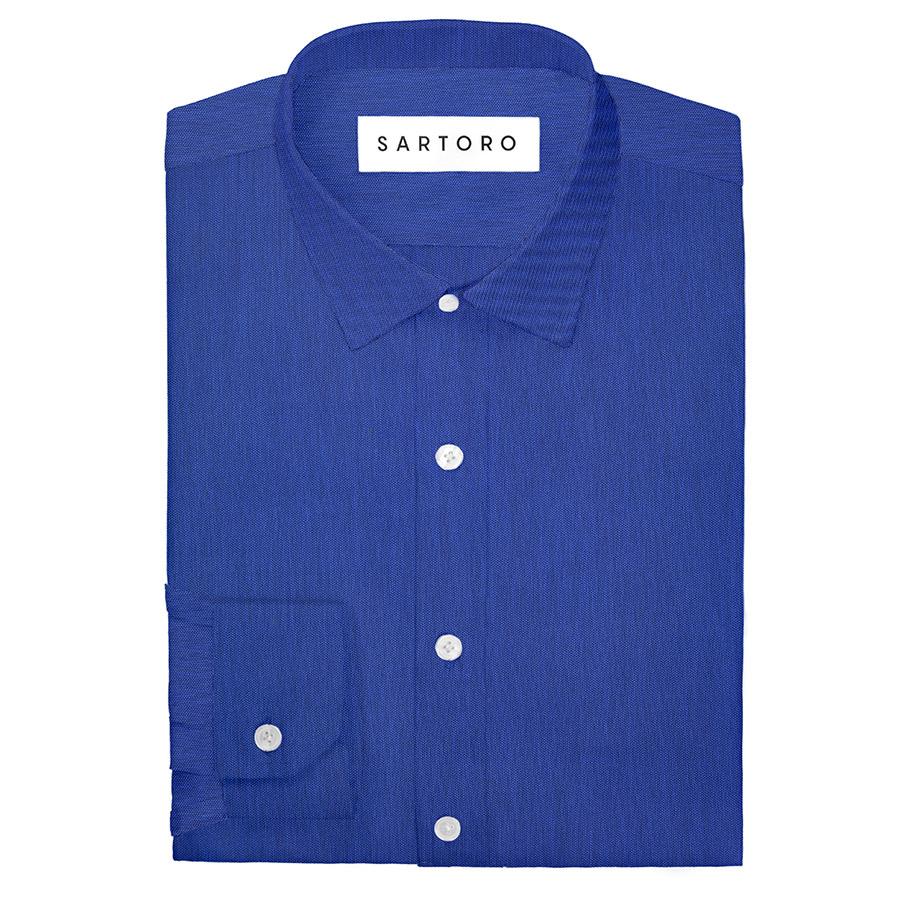 Cobalt Blue Micro Dobby Shirt - SARTORO