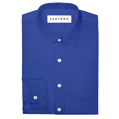 Cobalt Blue Micro Dobby Shirt - SARTORO