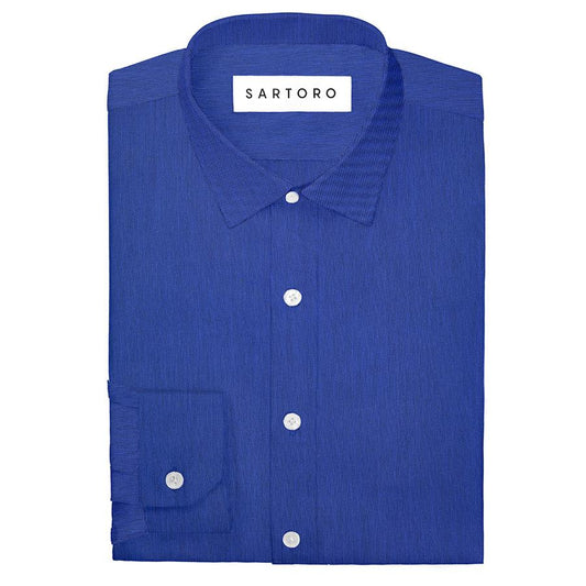 Cobalt Blue Micro Dobby Shirt - SARTORO